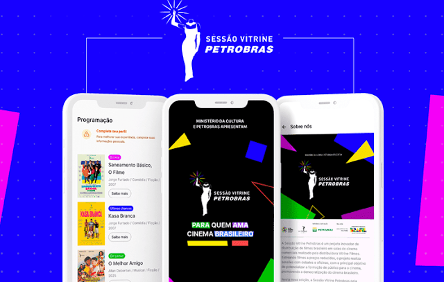 Sessão Vitrine Petrobras — app de cinema brasileiro